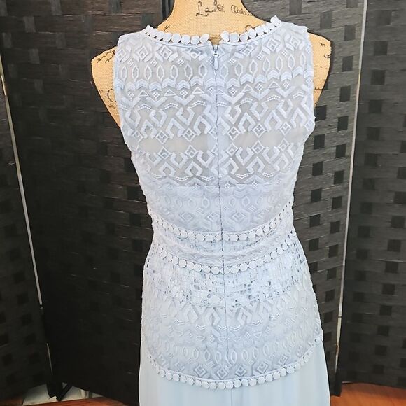 NWOT BCBGMaxAzria Blue Lace Maxi Dress Size 4 - Picture 8 of 14